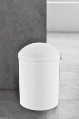 Rulopak Pota Kapak Çöp Kovası Beyaz 15 Lt