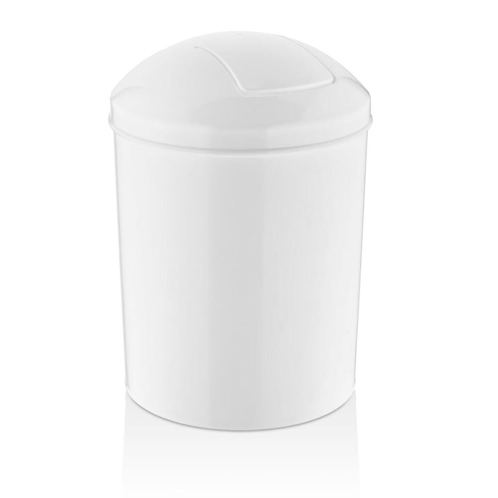 Rulopak Tuvalet Banyo Mutfak Ofis Tipi Kelebek Kapak Çöp Kovası 15 Litre Beyaz