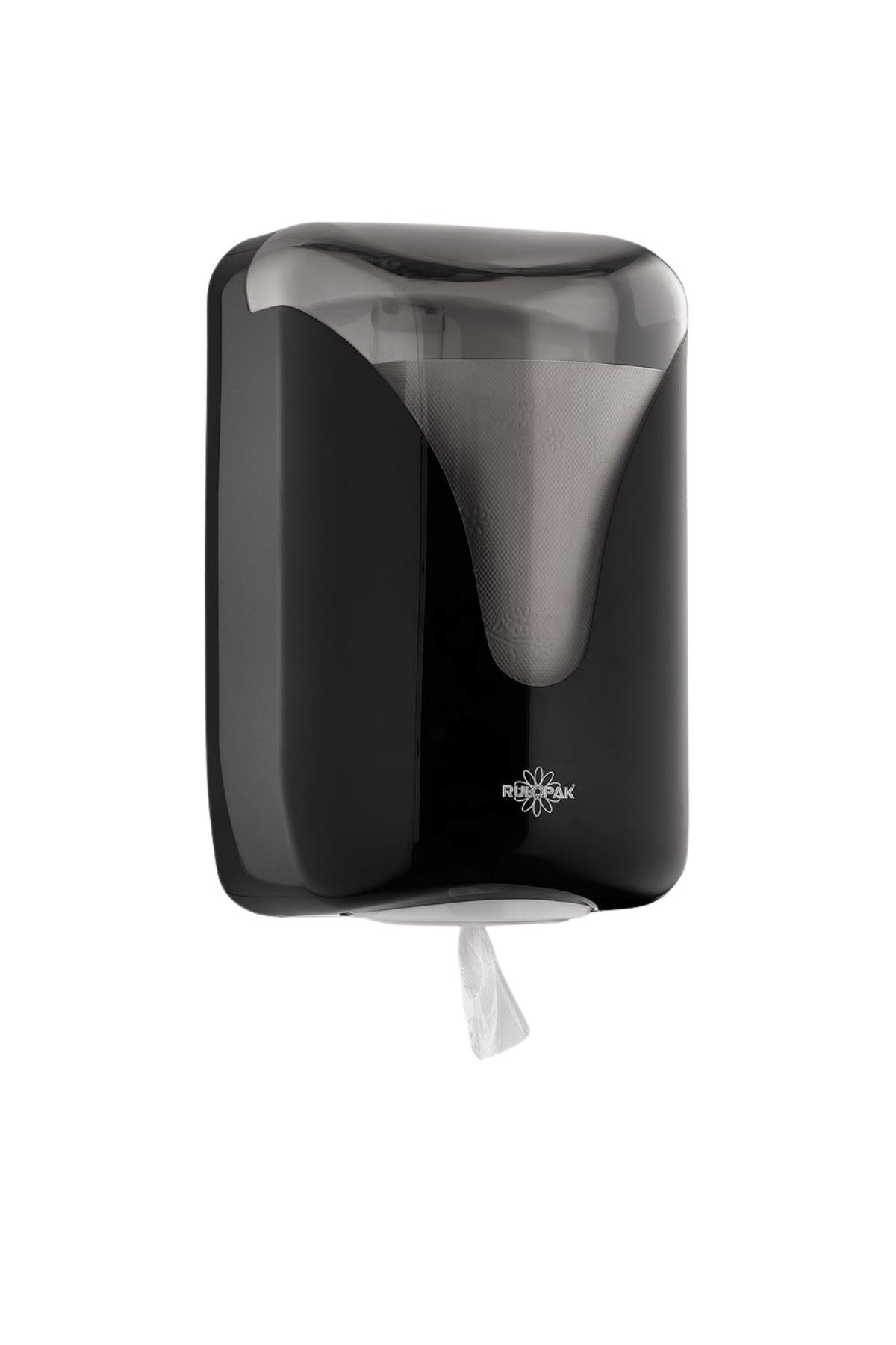 Rulopak Elite İçten Çekmeli Perforeli Kağıt Havlu Dispenseri Siyah