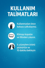 ONLA Klima Temizleyici Sprey 150 ml - Bakteri ve Koku Giderici, Ev & Araç Kliması Uyumlu