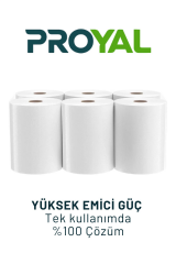 PROYAL Hareketli Kağıt Havlu 21 cm x 6 Rulo Fotoselli Çift Katlı, Otomatik Dispenser Uyumlu