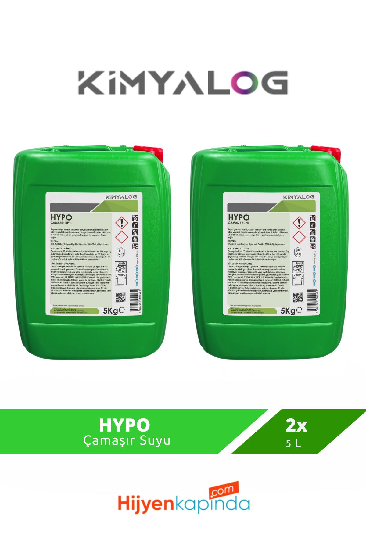 Kimyalog Hypo Çamaşır Suyu Güçlü Etkili 5 Kg 2 Adet