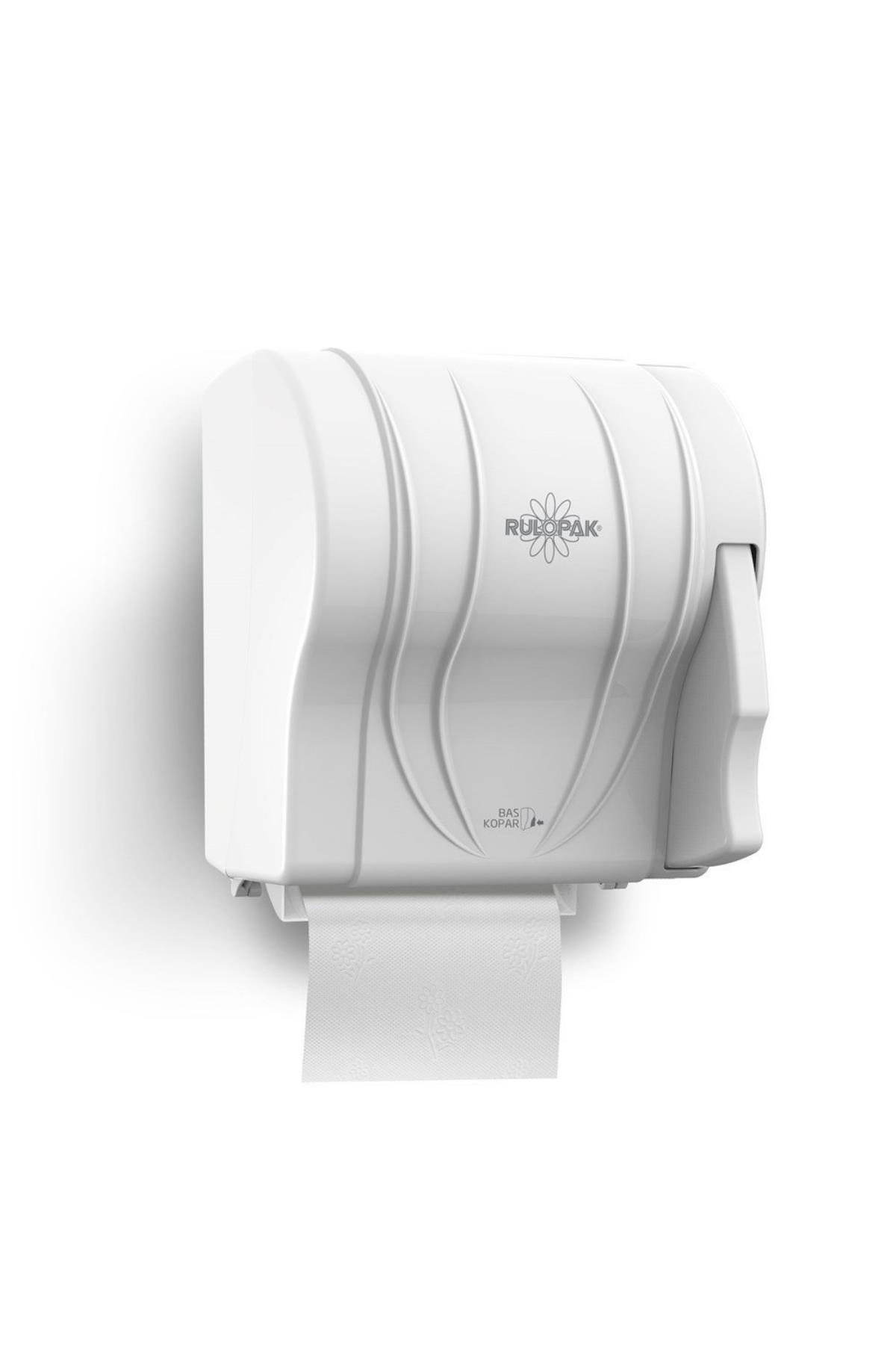 Rulopak Bas Kopar Kağıt Havlu Makinesi Beyaz 21 CM